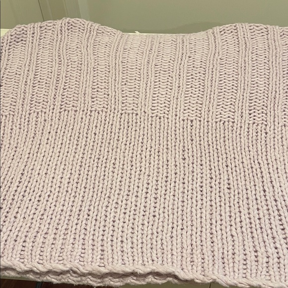 Free People Chunky Lilac Off-the-Shoulder Sloughy Cotton Crochet OverSized Small - Picture 11 of 15